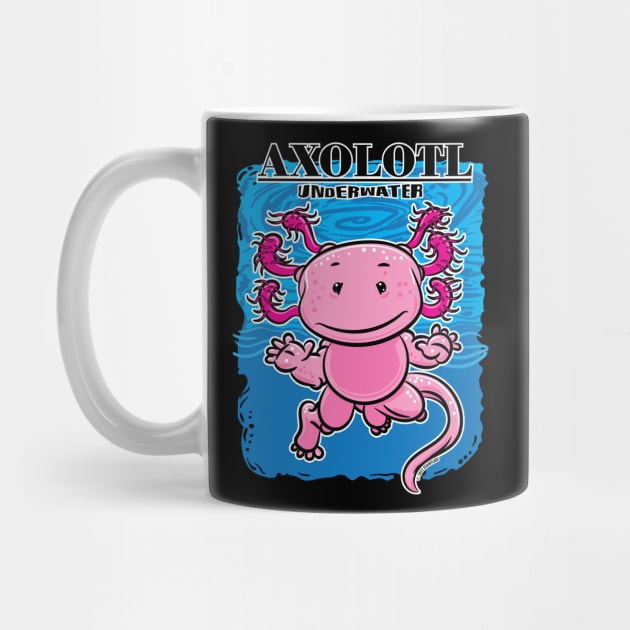 Axolotl Underwater by eShirtLabs